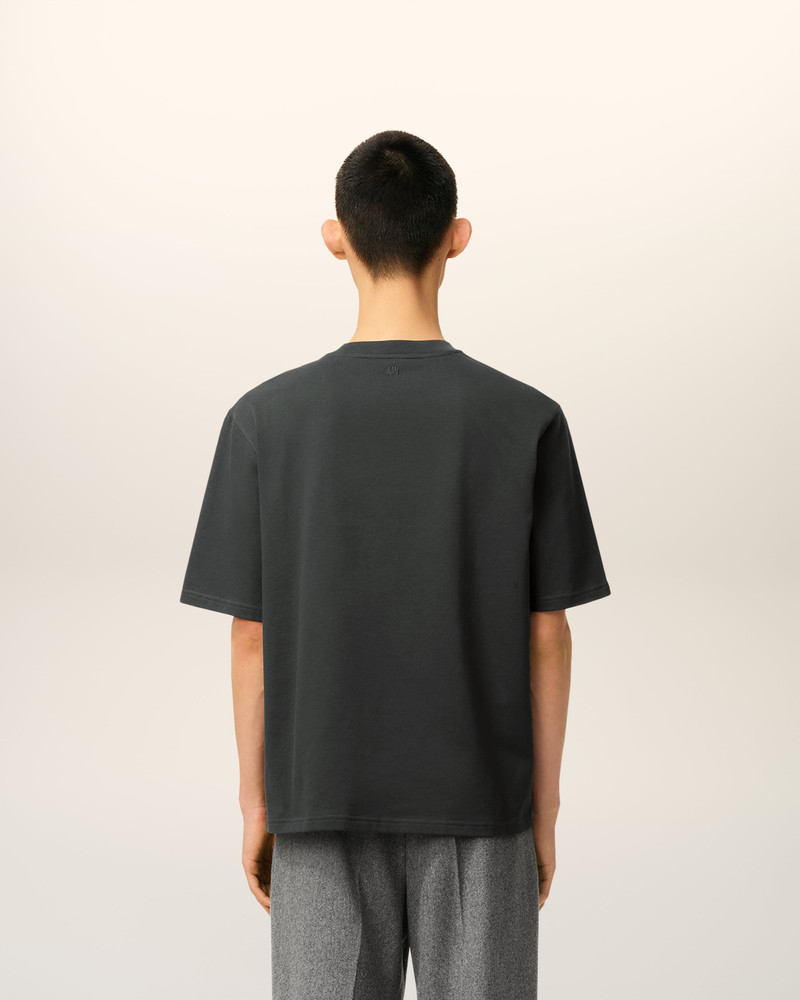 BLACK COTTON AMI DE COEUR COSY FIT T-SHIRT 5