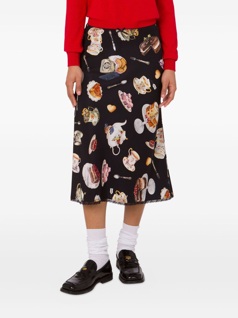 dessert-print midi skirt - 2