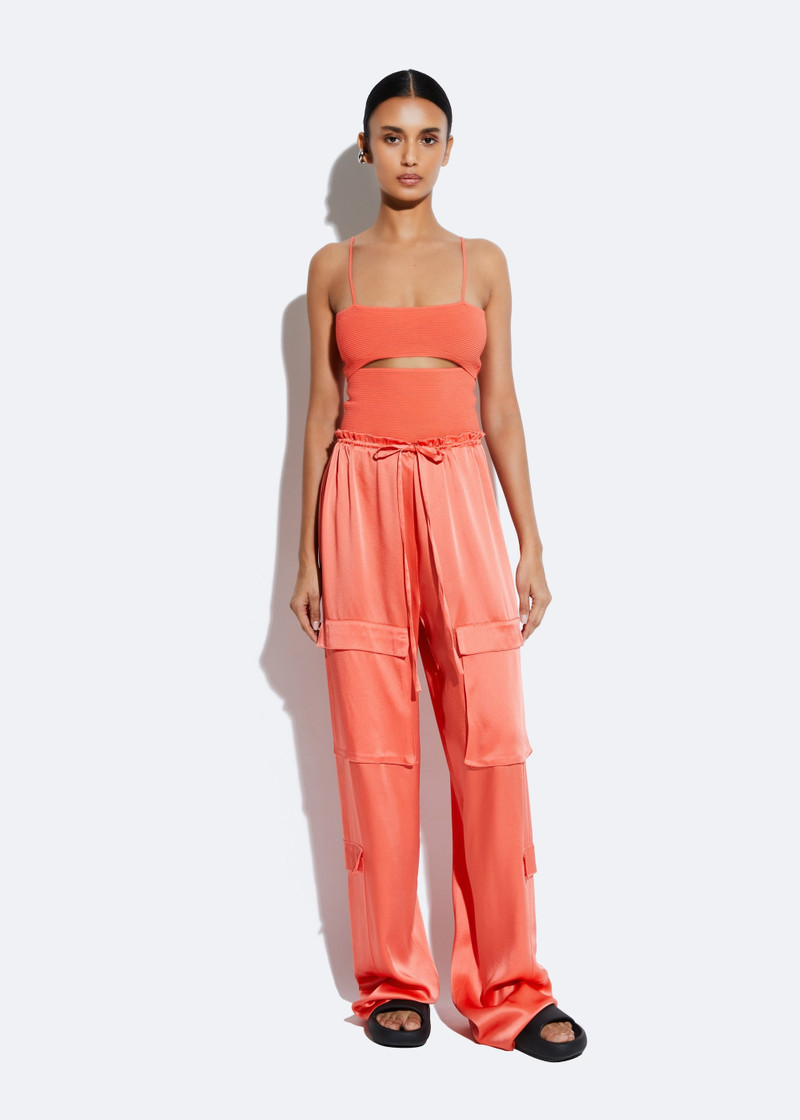 LAPOINTE Satin Drawstring Cargo Pant outlook