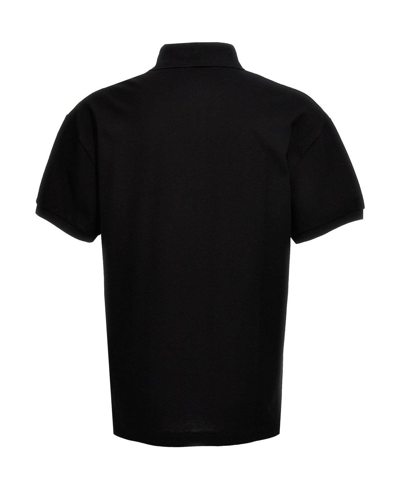 Monogram Embroidered Short-sleeved Polo Shirt - 2