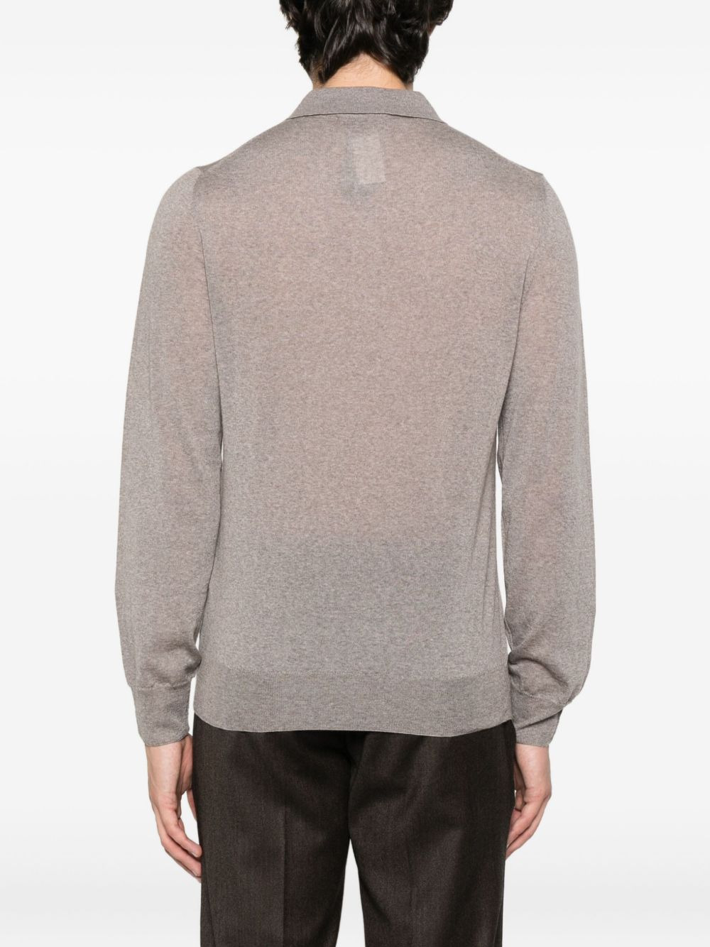 knited long-sleeved polo shirt - 4