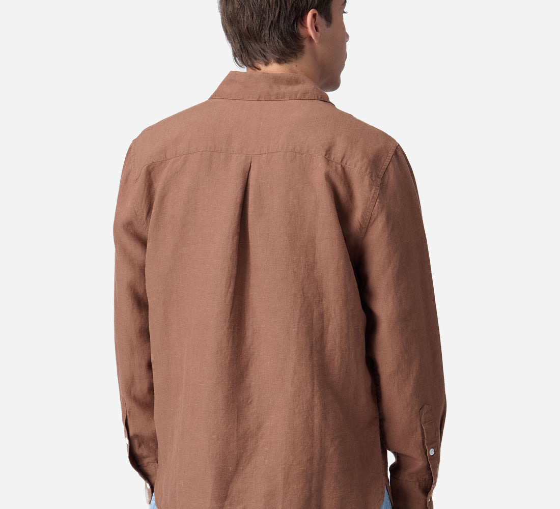 Club Collar Shirt - Rust Hemp - 3