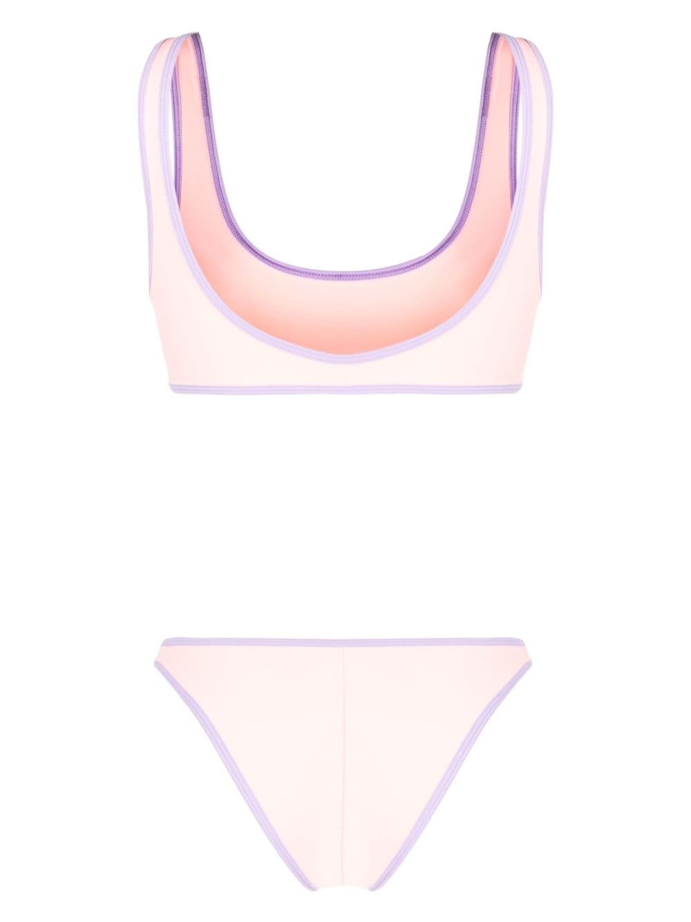 contrasting-border bikini - 2