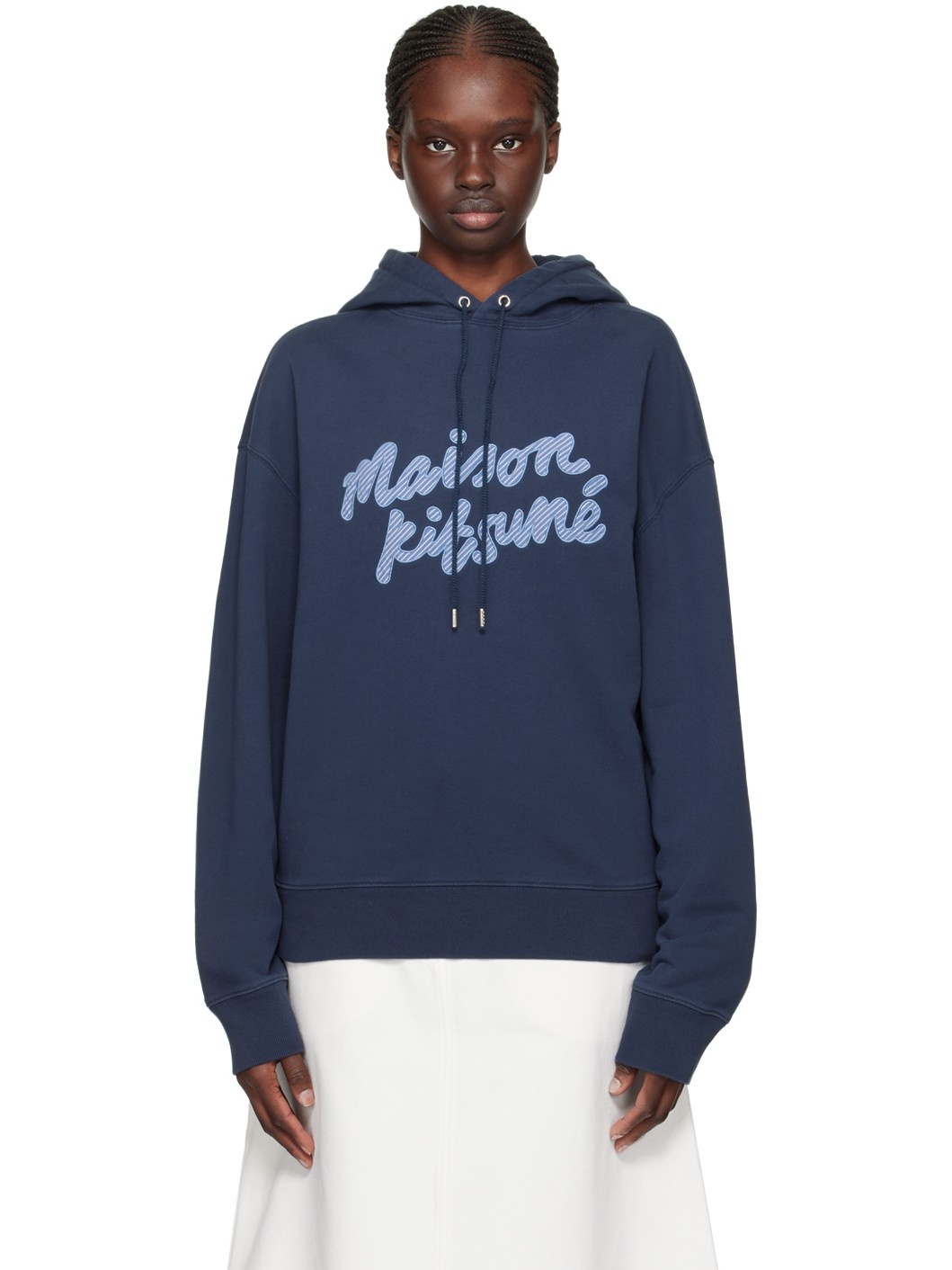 Navy Handwriting Hoodie - 1