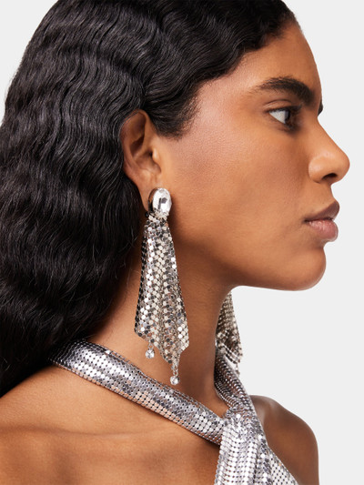 Paco Rabanne SILVER CHAINMAIL EARRINGS WITH CRYSTALS outlook