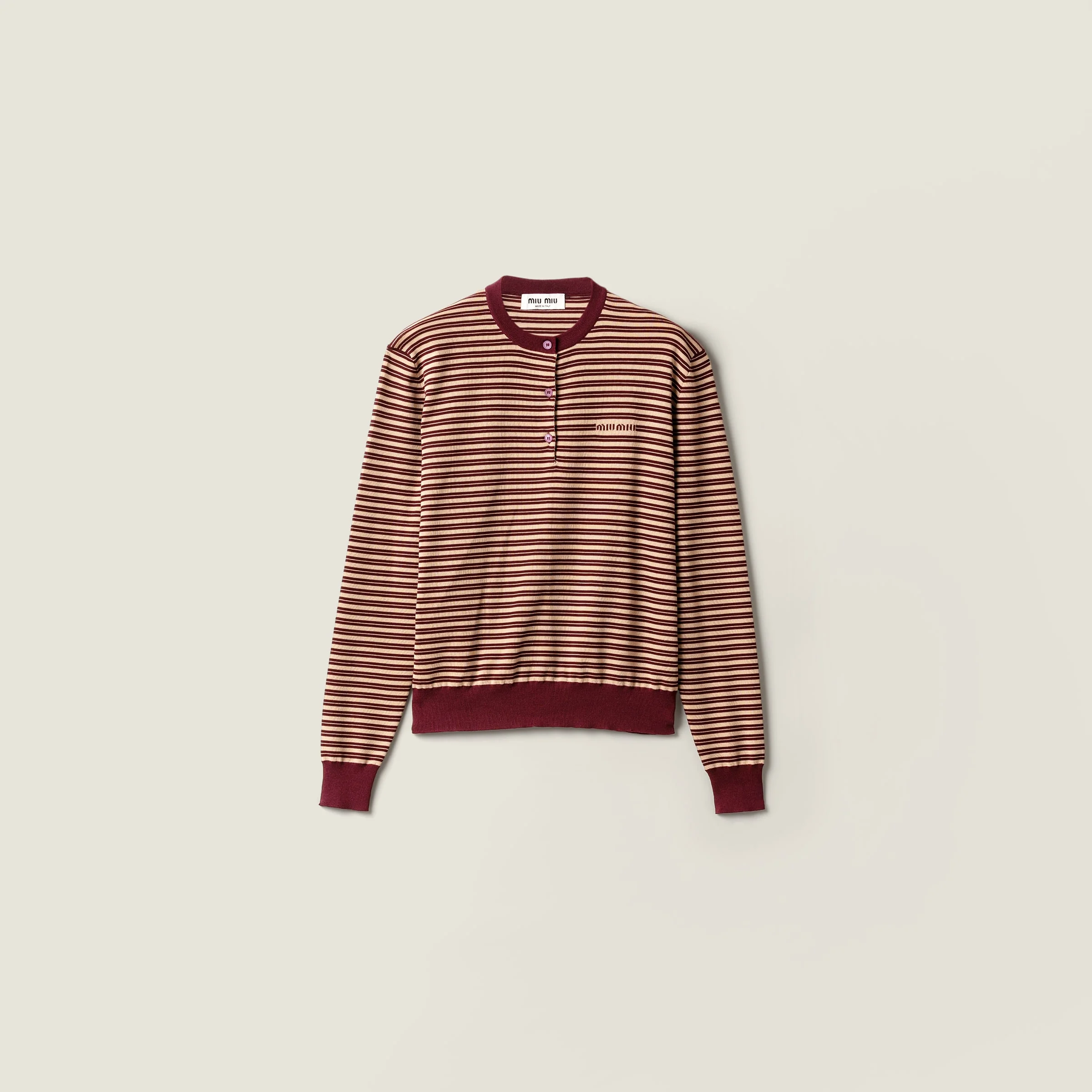 Striped wool sweater - 1
