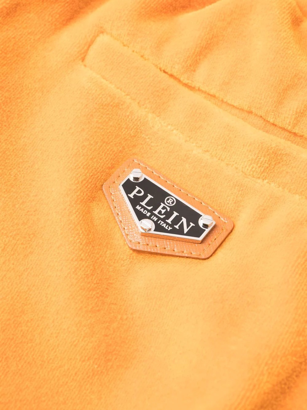 Crystal-Chain velvet track pants - 7