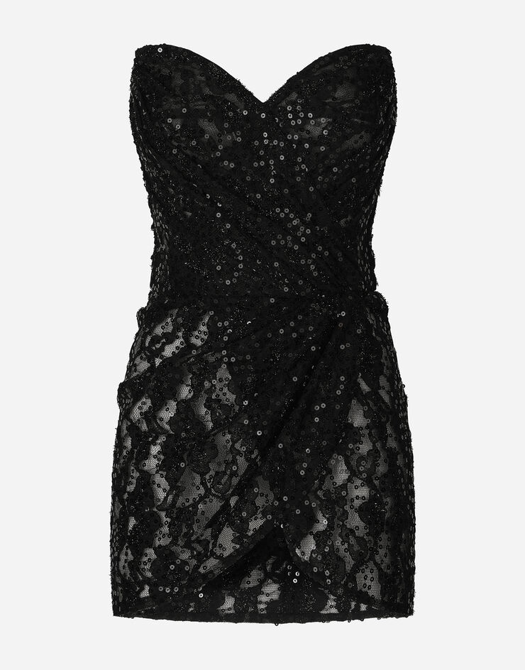 Short dress with sequin embellishment - 1