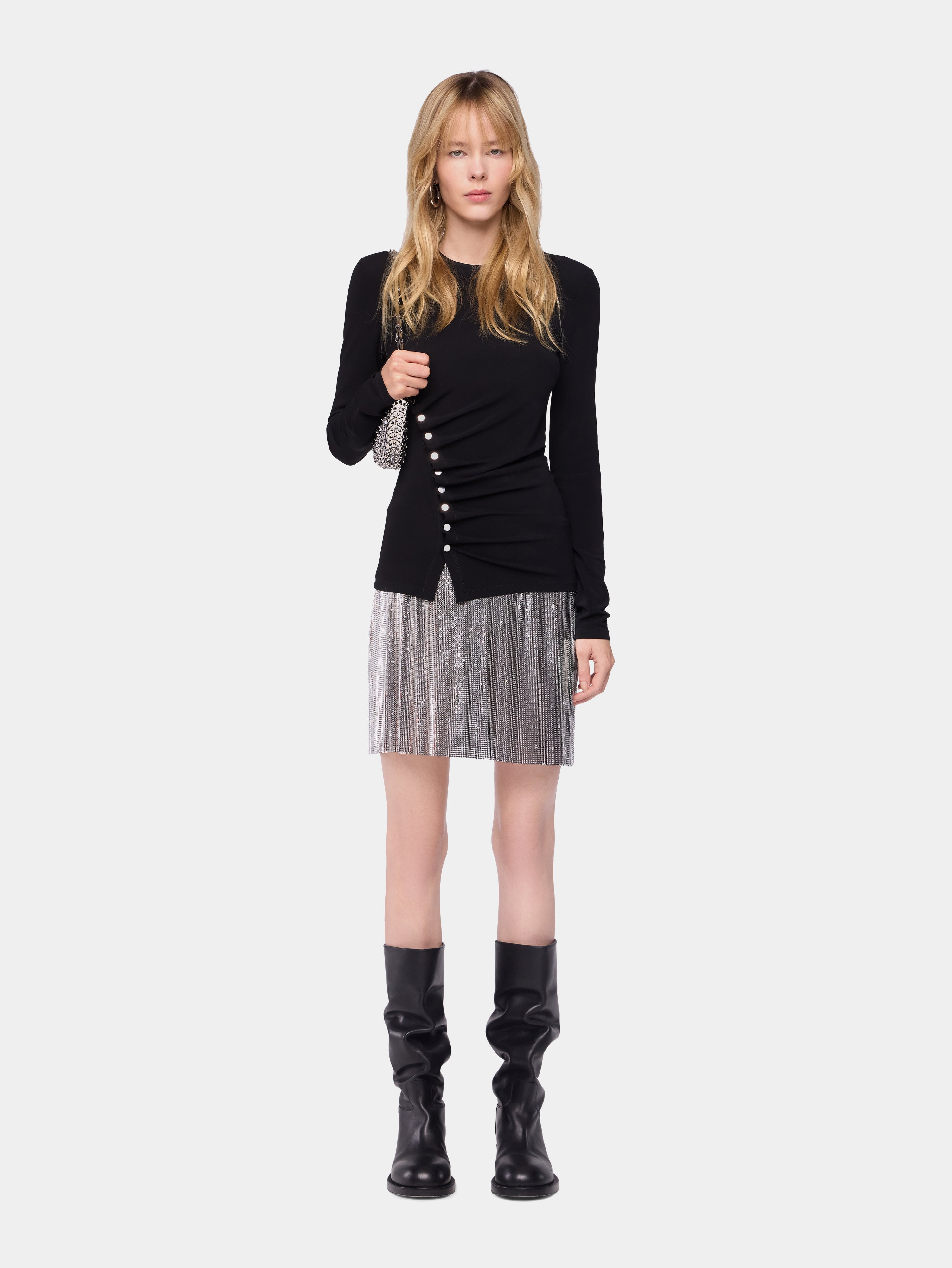 MINI SKIRT IN MESH - 2