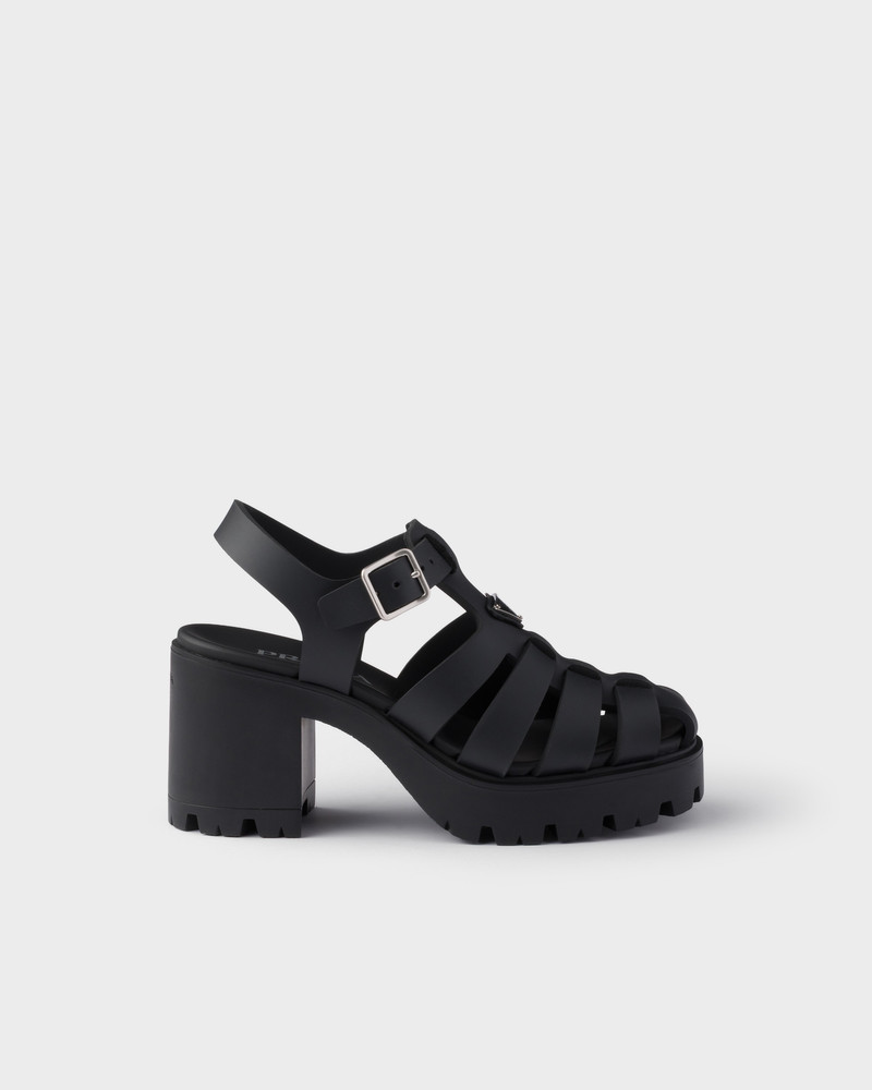 Prada Rubber platform sandals outlook