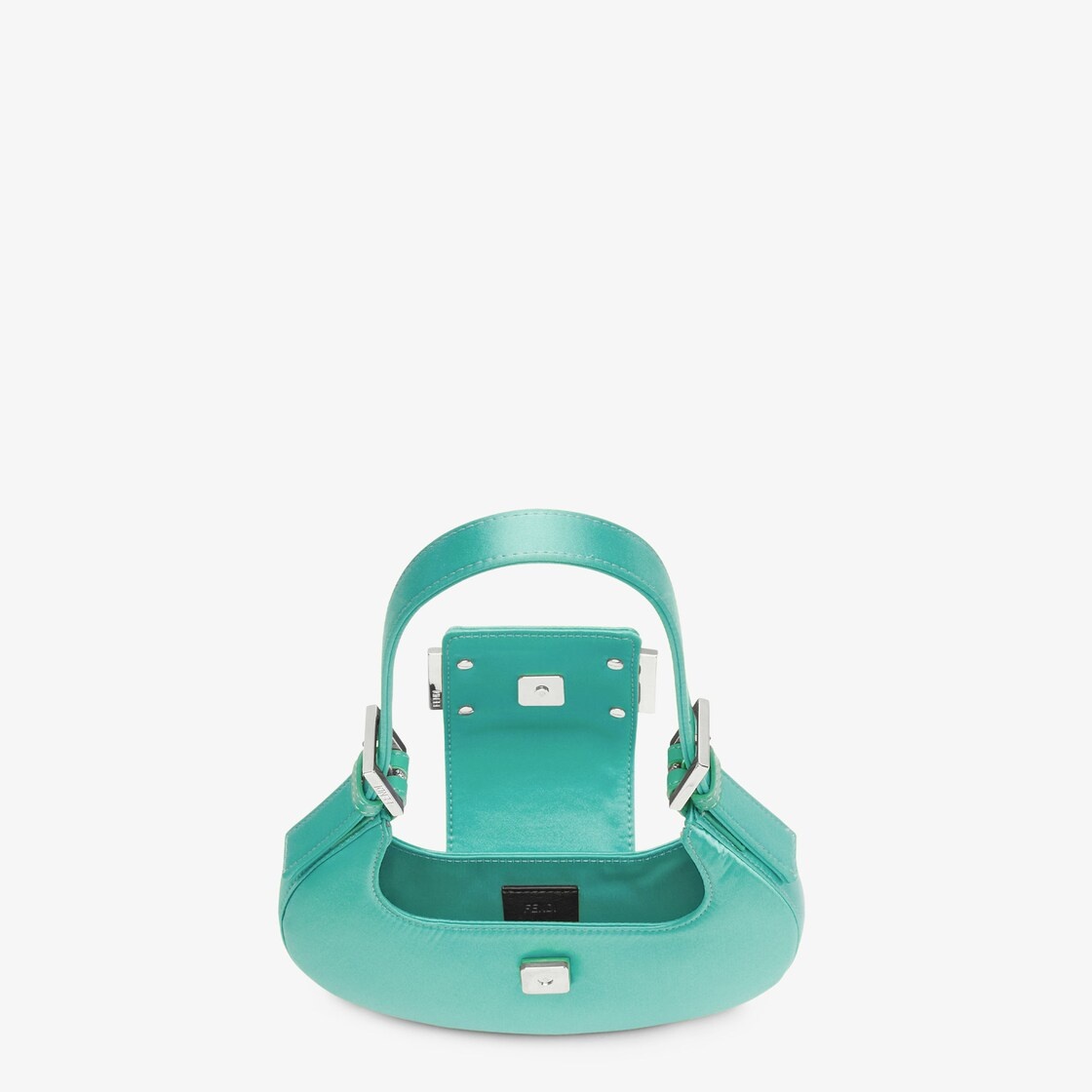 Turquoise satin mini-bag - 4