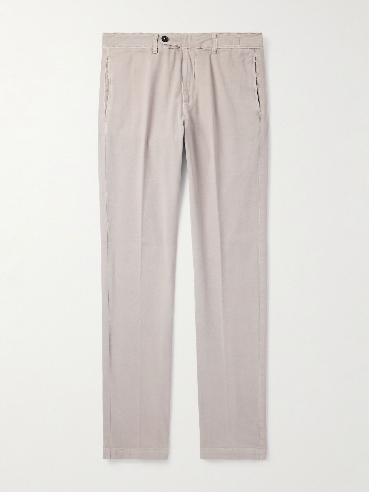 Winch2 Slim-Fit Straight-Leg Cotton-Blend Twill Trousers Beige - 1