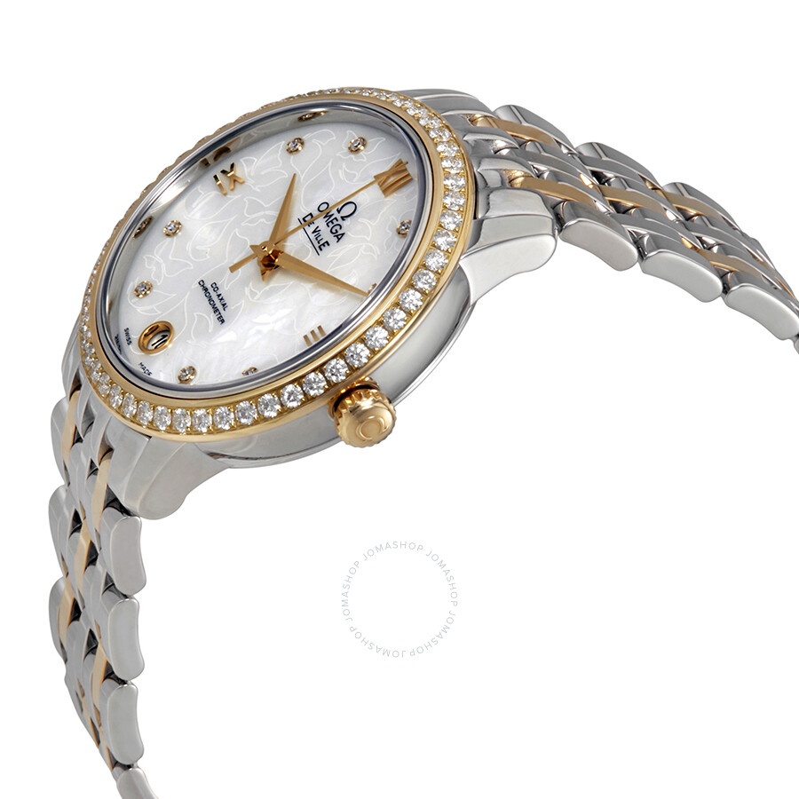 Pre-owned Omega De Ville Prestige Diamond Mother of Pearl (Butterfly) Dial Ladies Watch 424.25.33.20 - 2