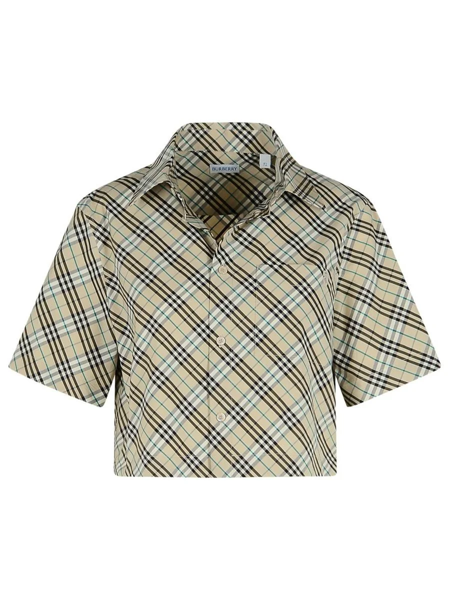 Burberry Cream Cotton Shirt - 1