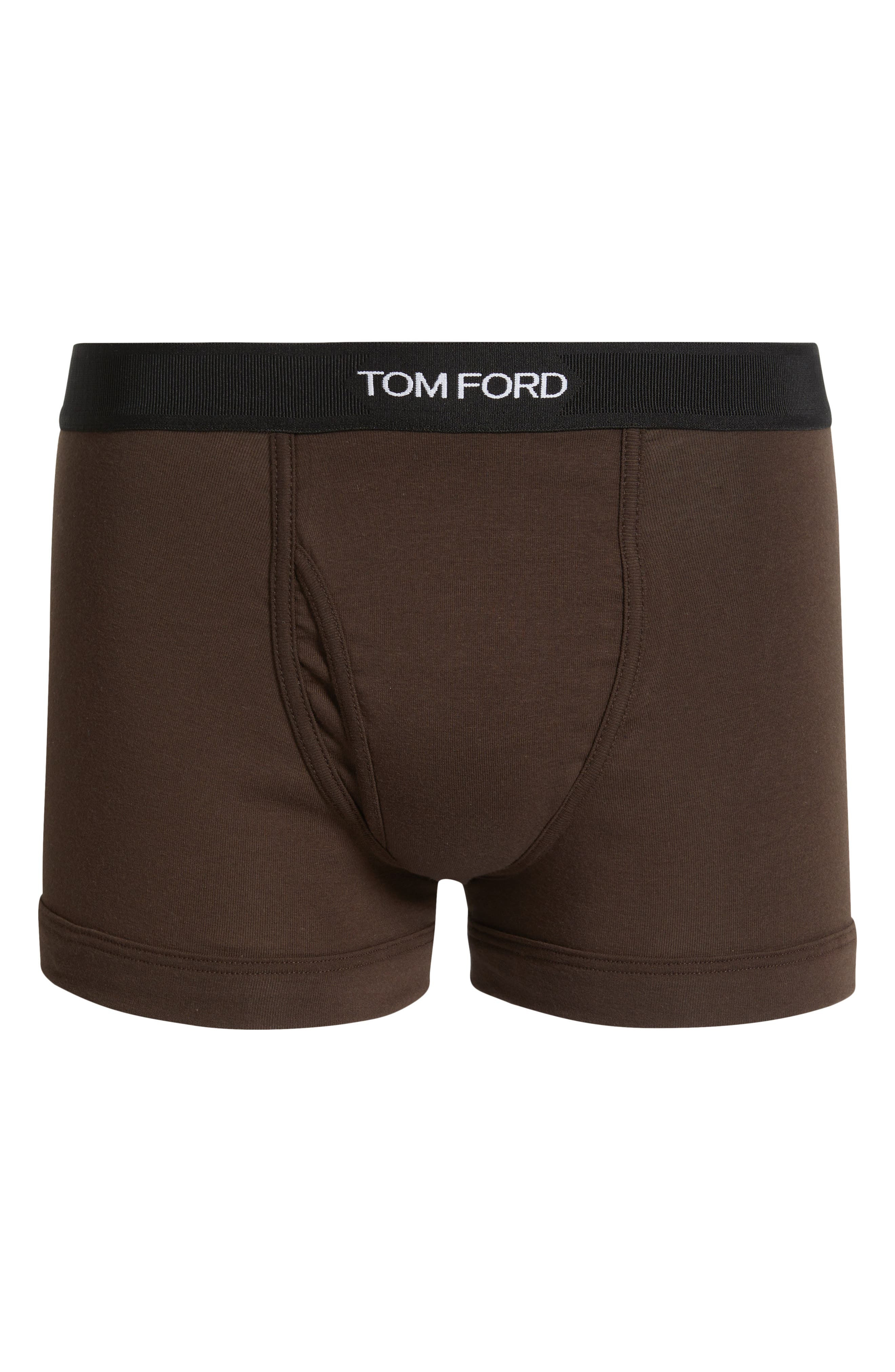 TOM FORD Cotton Stretch Jersey Boxer Briefs in Chocolate at Nordstrom - 6