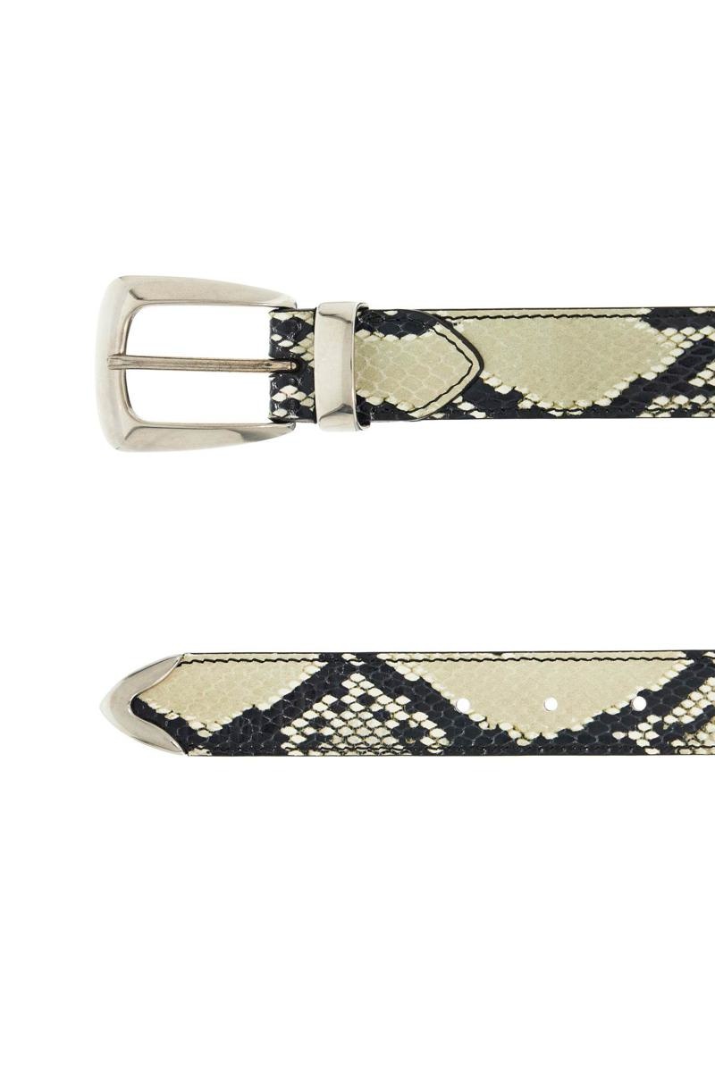 Khaite BENNY PYTHON PRINT BELT - 2