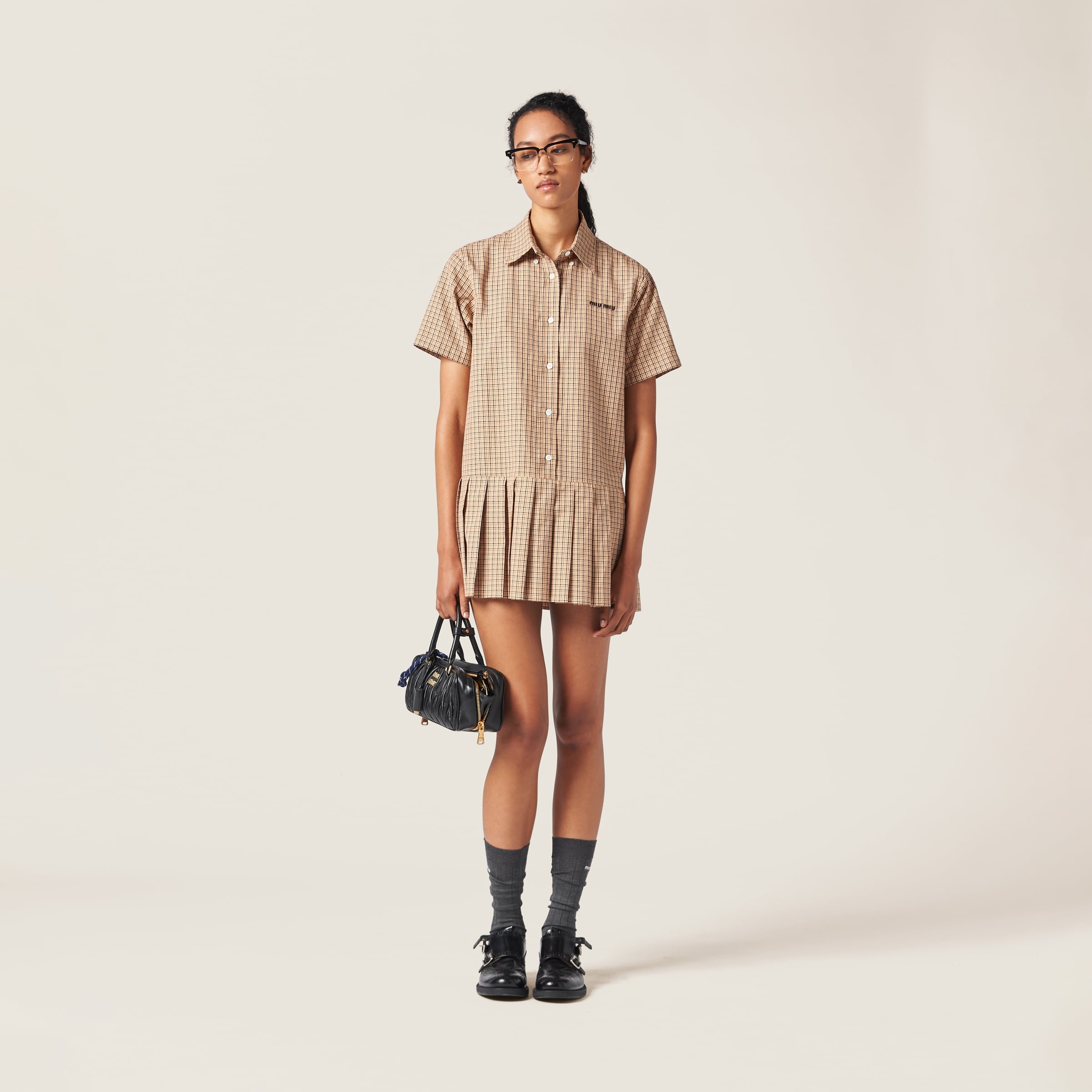 Pleated check dress - 2