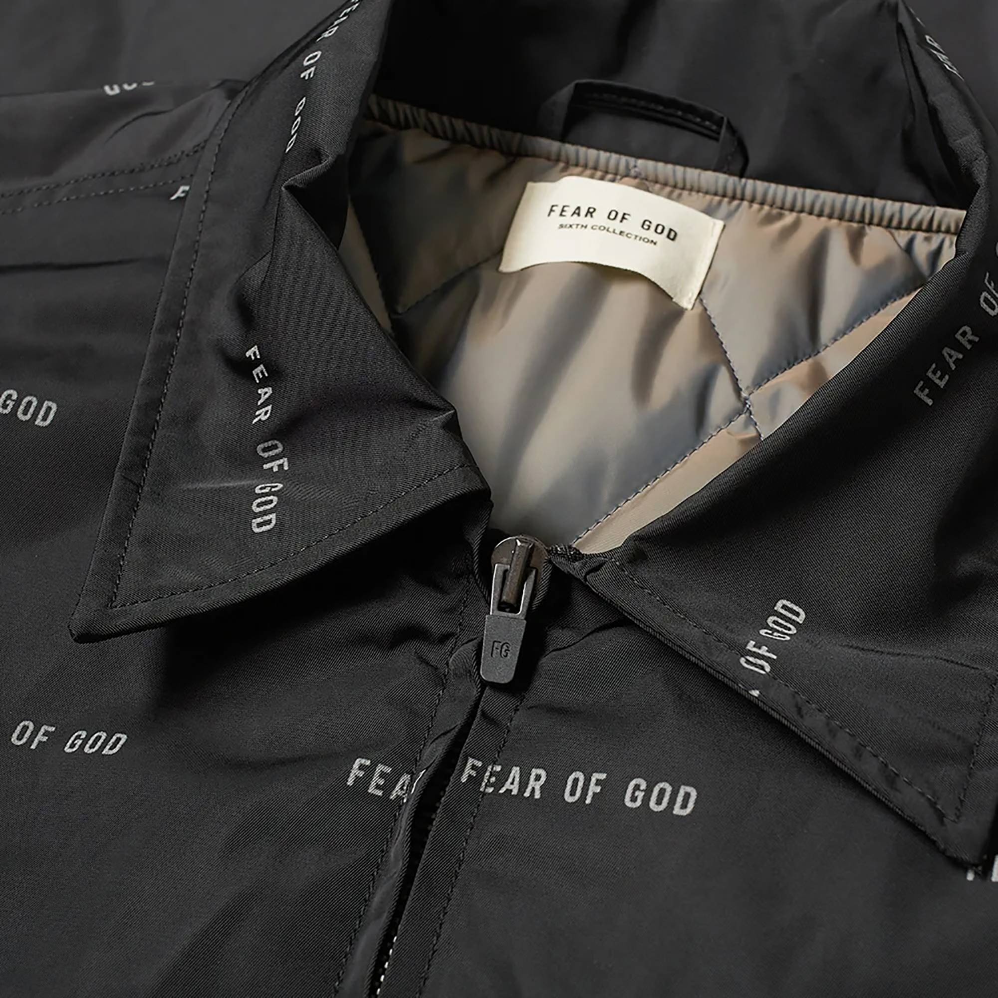 Fear of God All Over Print Nylon Field Jacket 'Black' - 2