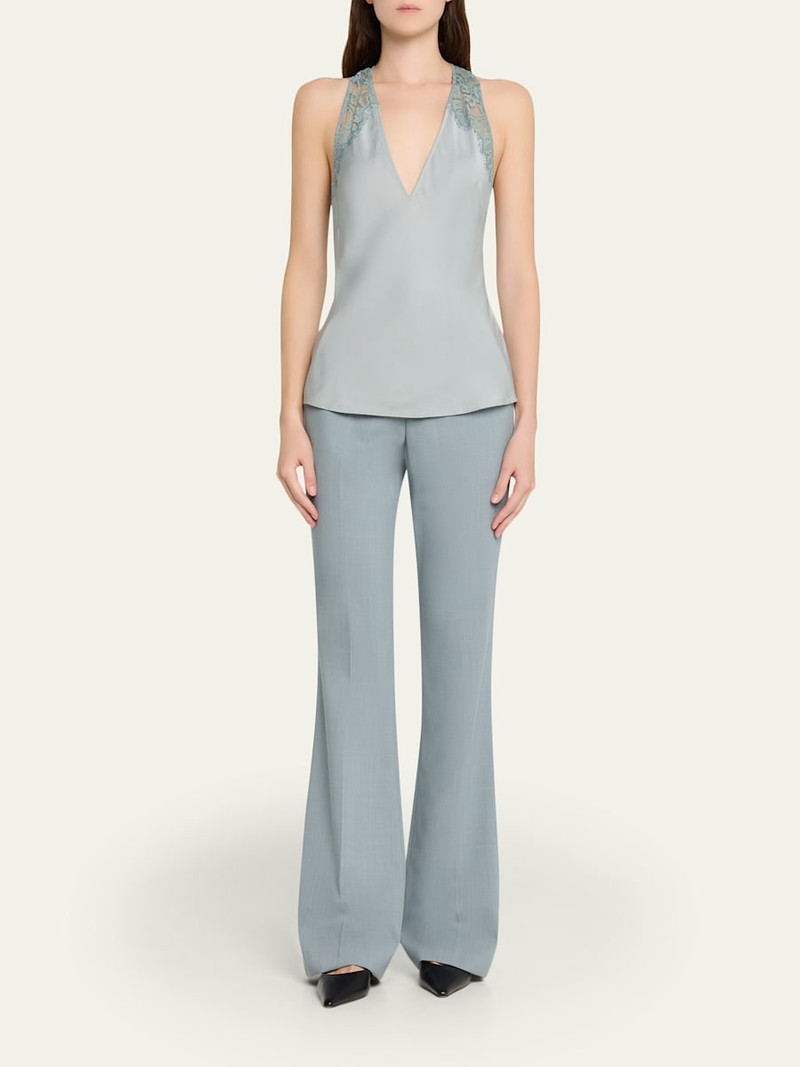 A.L.C. Wes Satin and Lace Tank Top outlook