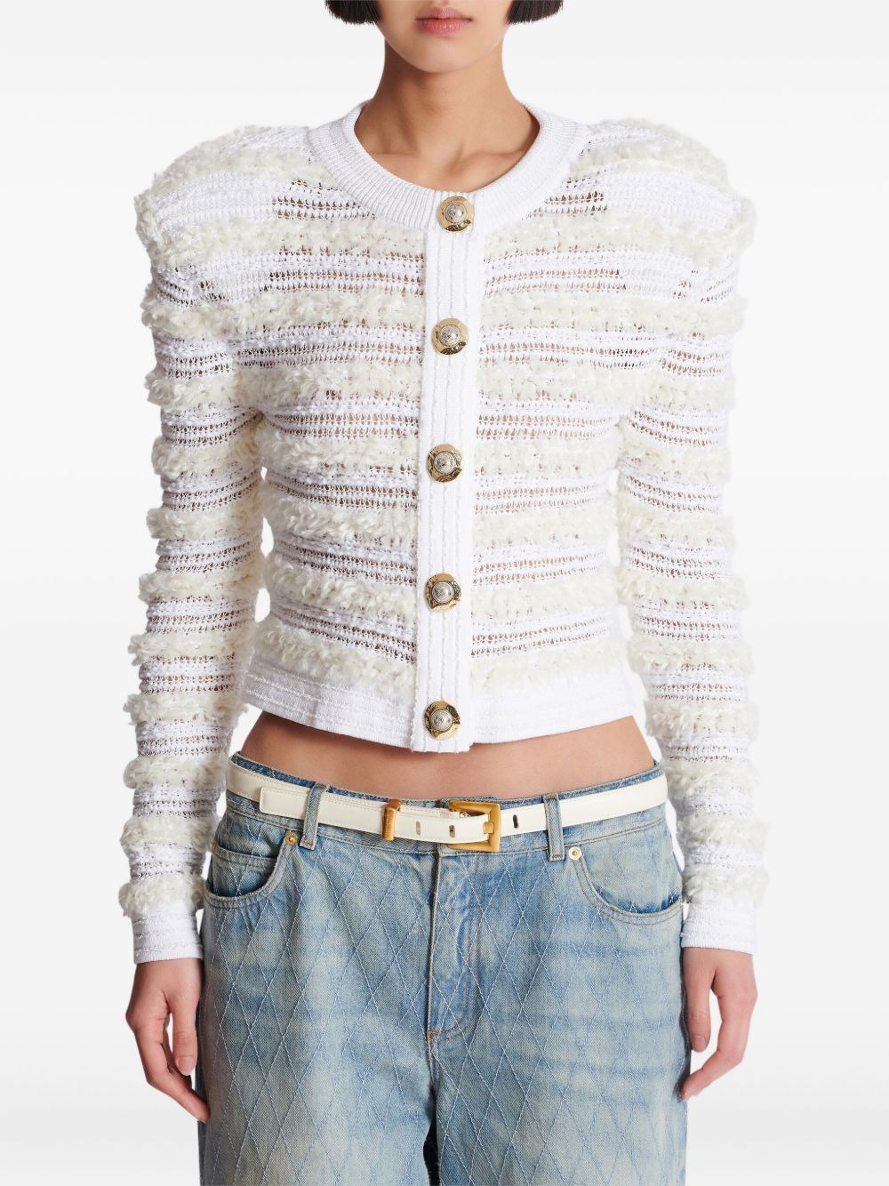 Balmain tweed cardigan - 4