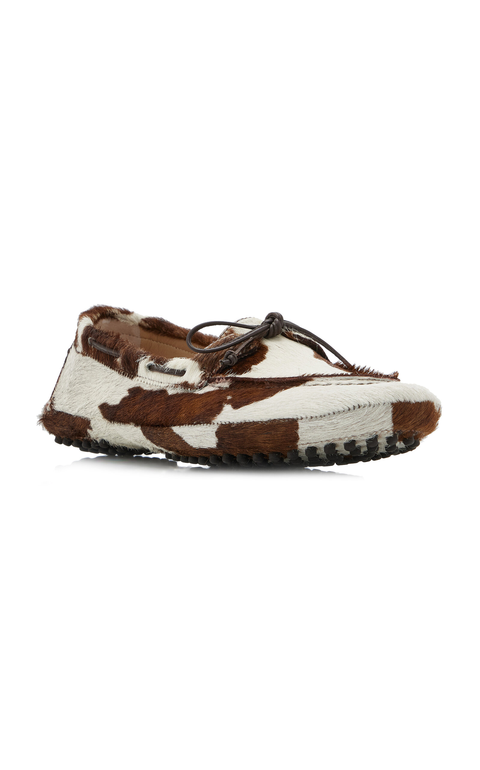 Printed Pony Hair Driving Loafers animal - 4