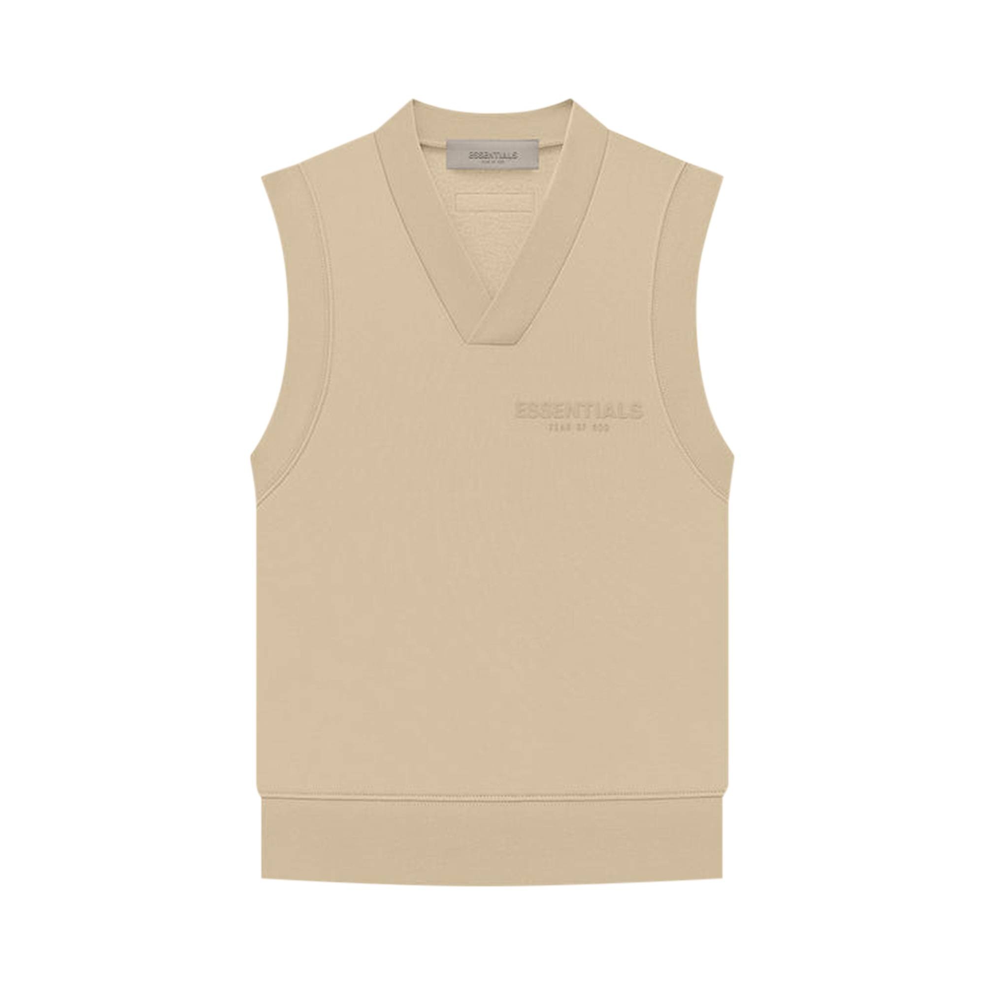 Fear of God Essentials Pullover V-Neck Vest 'Sand' - 1
