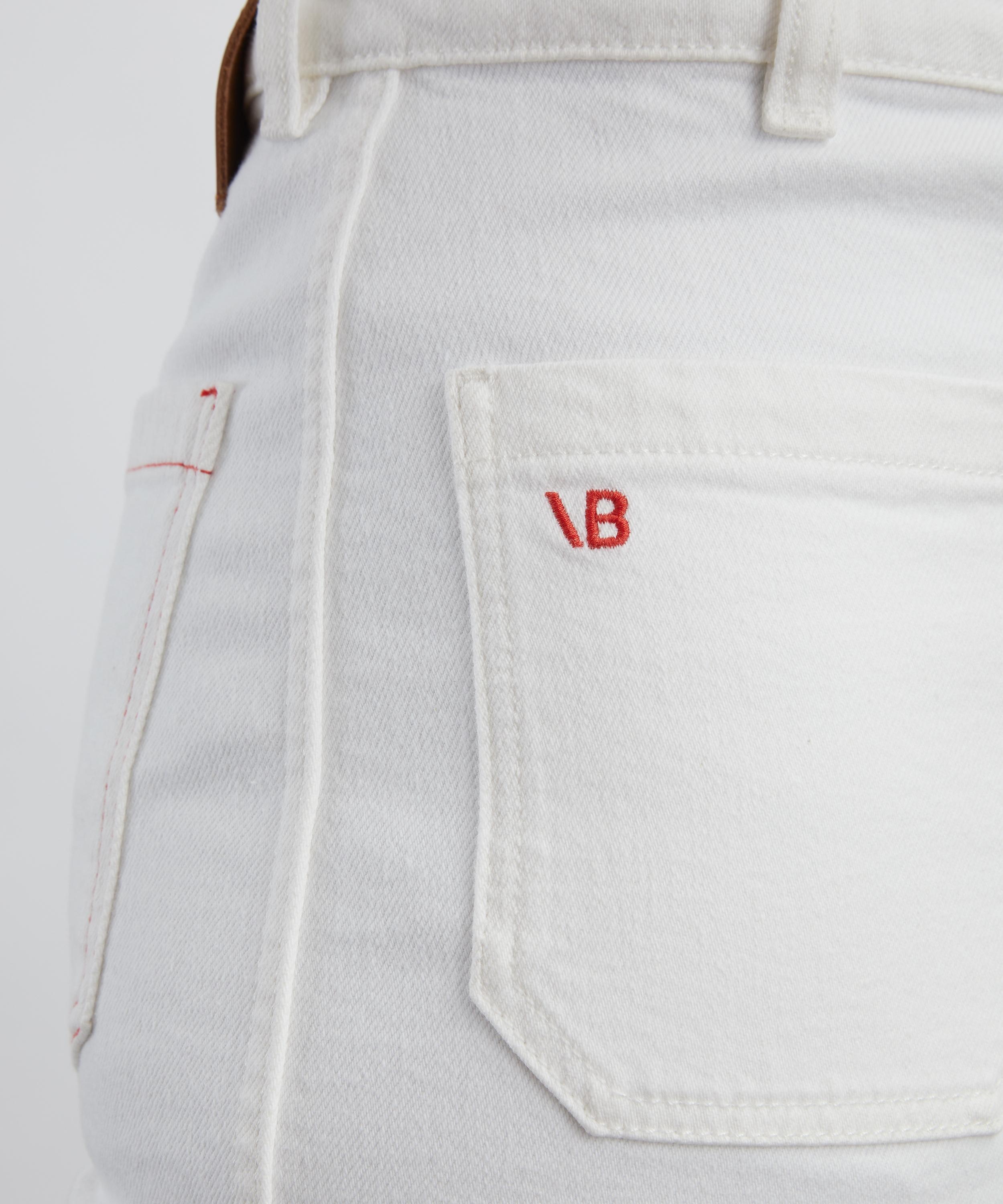 Alina High Waist Jeans in Washed White - 5