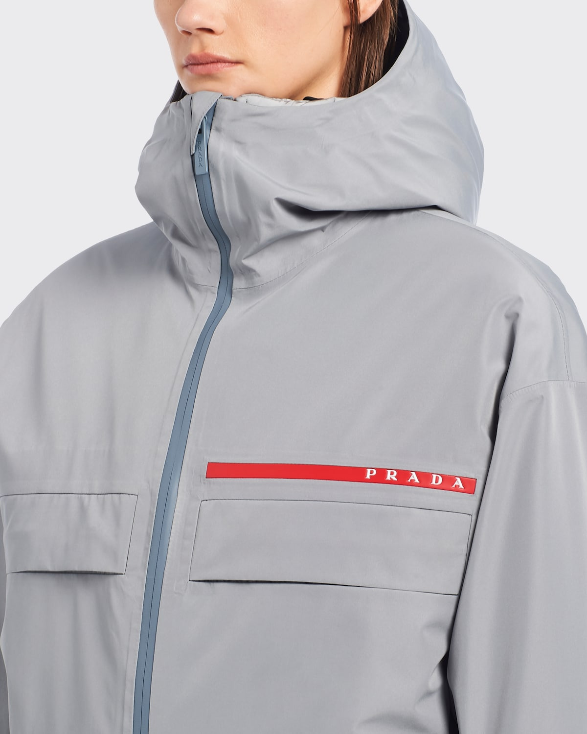 Prada Women Grey Gore-Tex® Oversize K-Way - 5