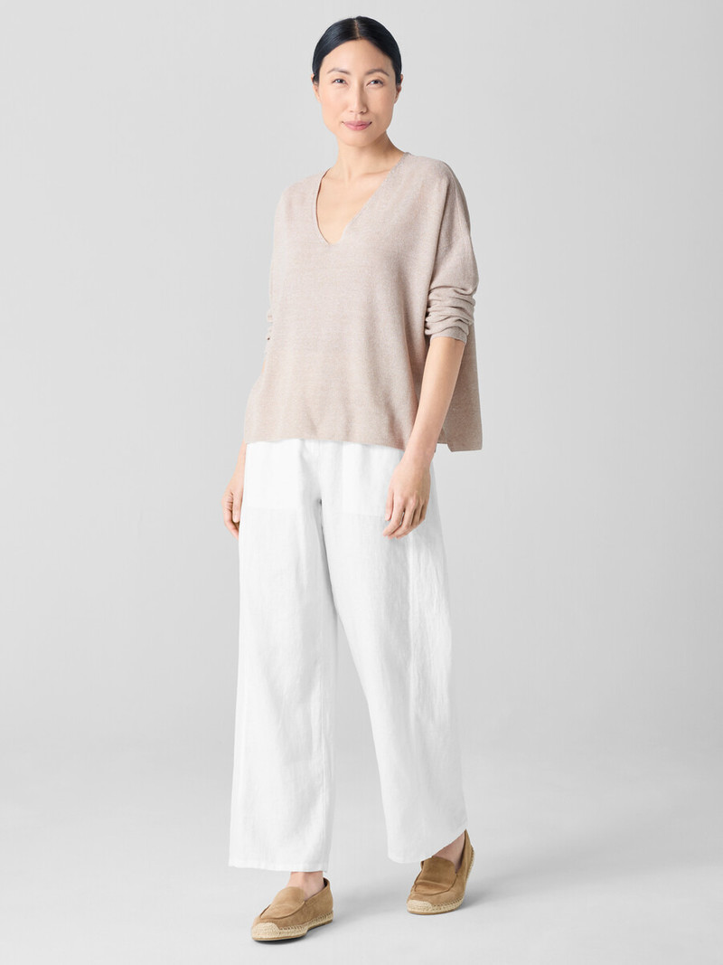 Organic Linen Cotton V-Neck Top 3
