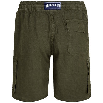 Vilebrequin Men Linen Bermuda Shorts cargo pockets outlook