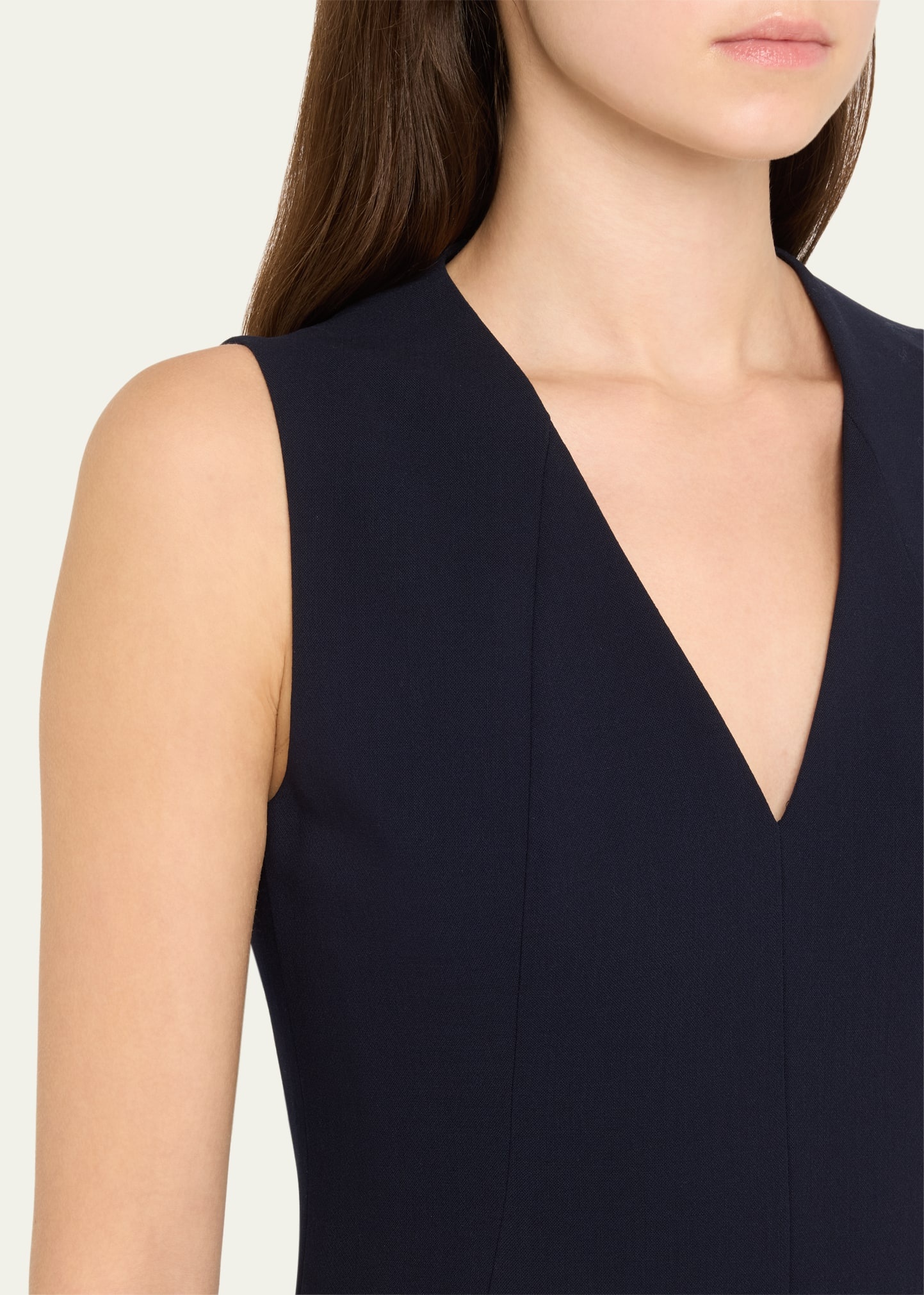 Sleeveless V-Neck Dress - 5