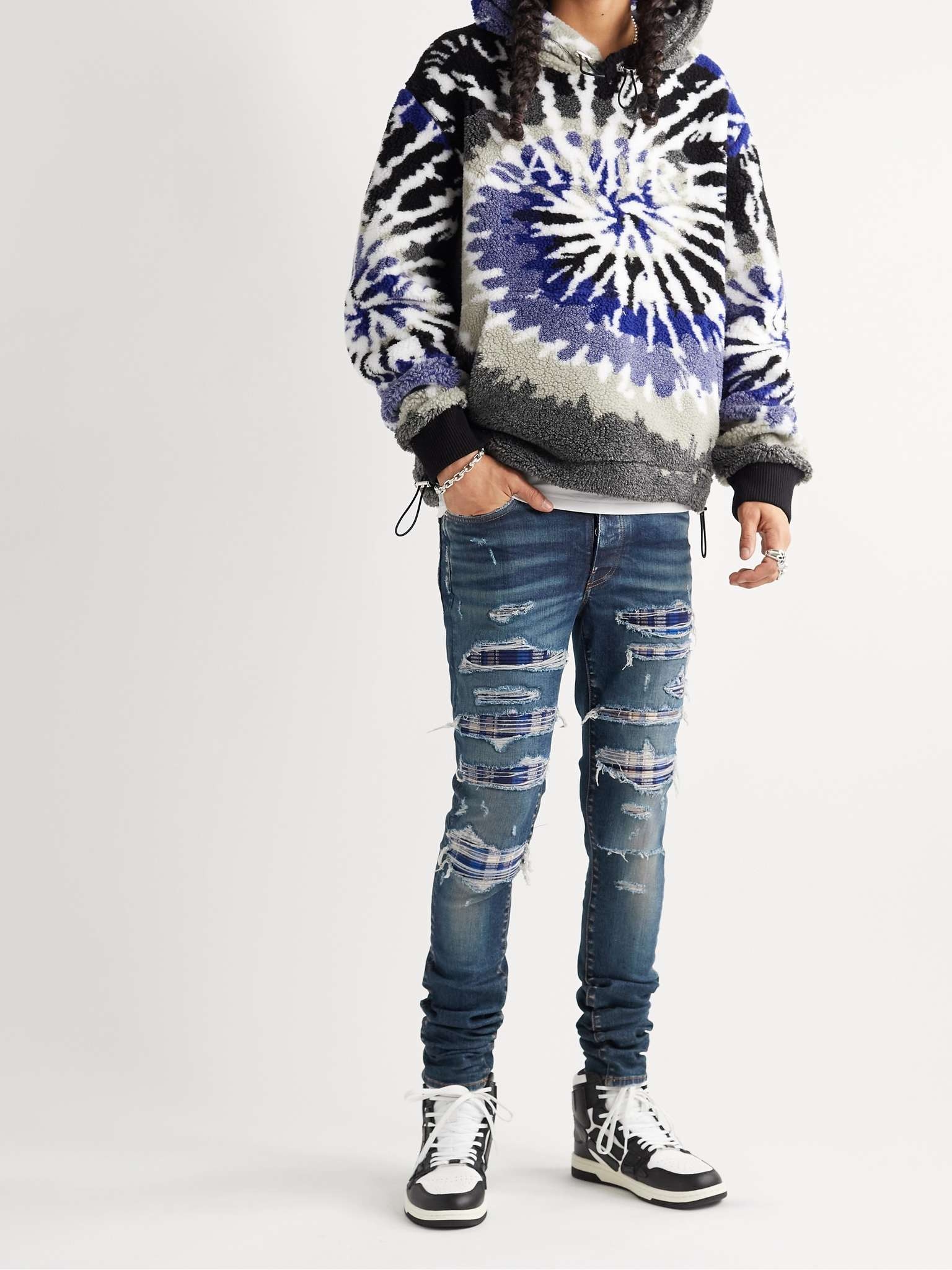 MX1 Skinny-Fit Panelled Distressed Jeans - 2
