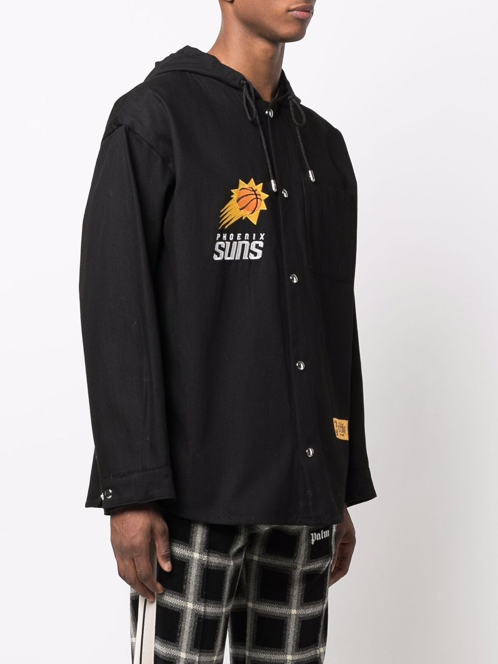 rear logo-print hooded jacket - 4