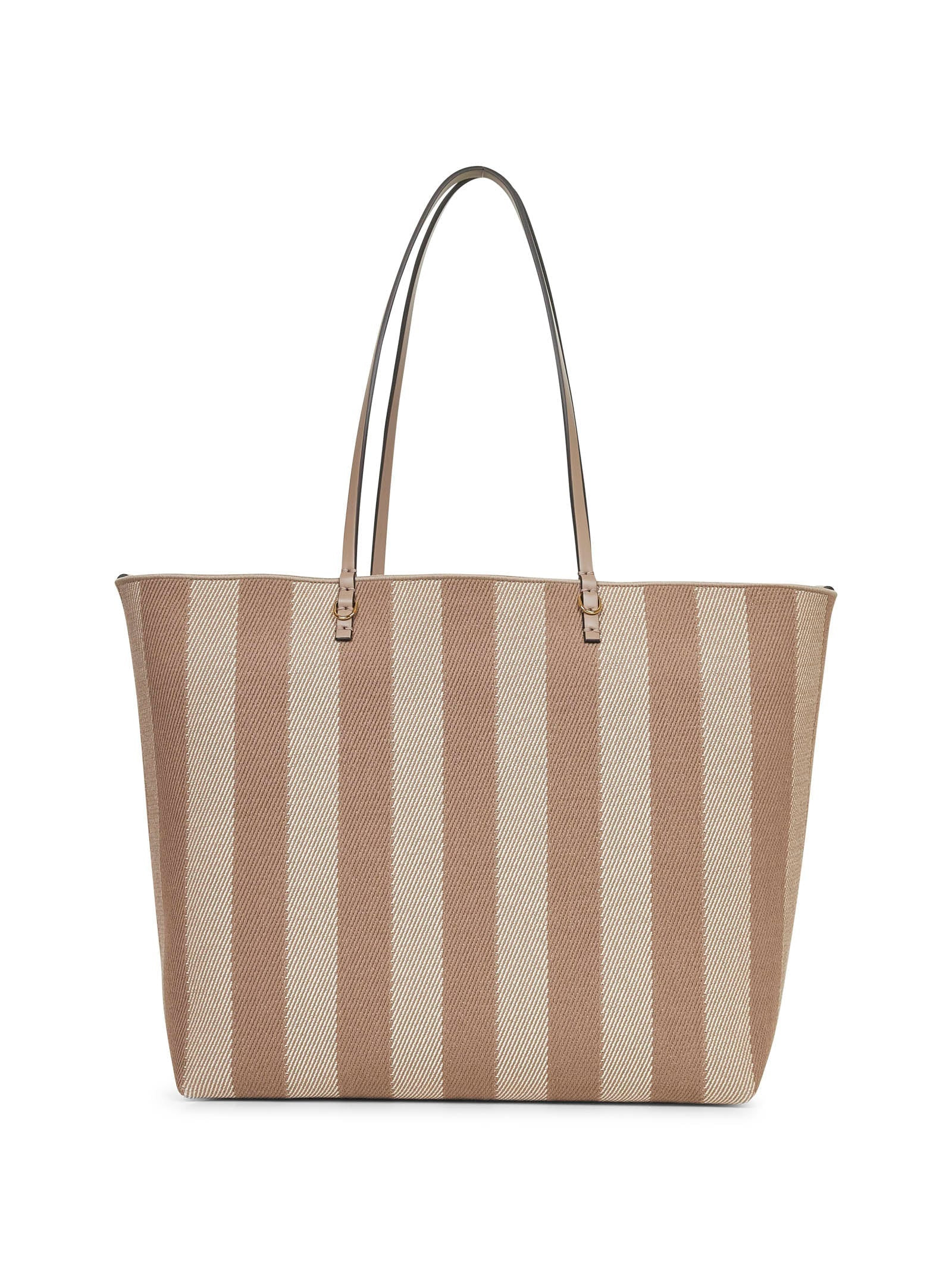 Fendi Women Reversible Pequin Ff Striped Fabric Shopper - 3