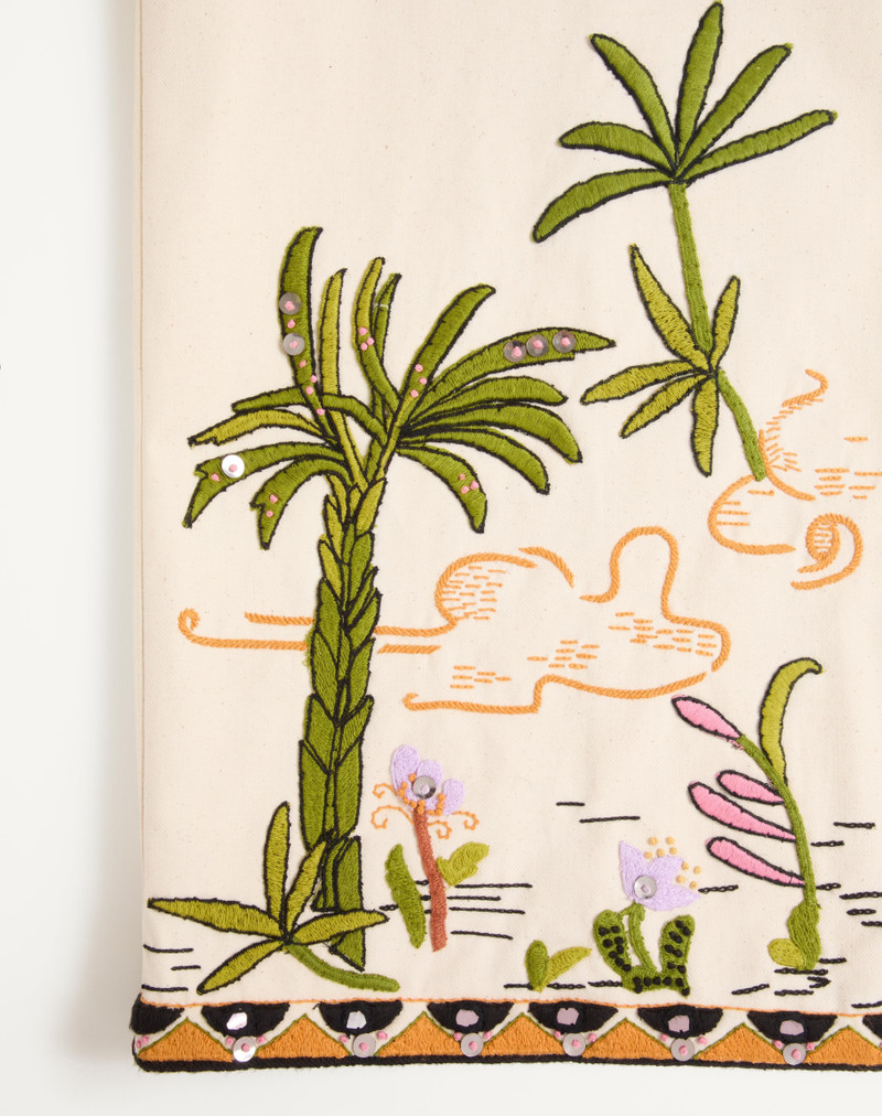 COTTON CANVAS SHIRT WITH FLORAL EMBROIDERY 8