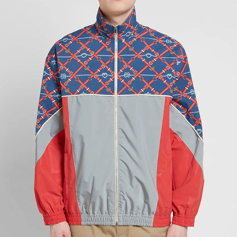 GUCCI Gucci Retro Mosaic Printed Reflective Sports Jacket For Men Multi-color 587377-XJBTH-4437 outlook