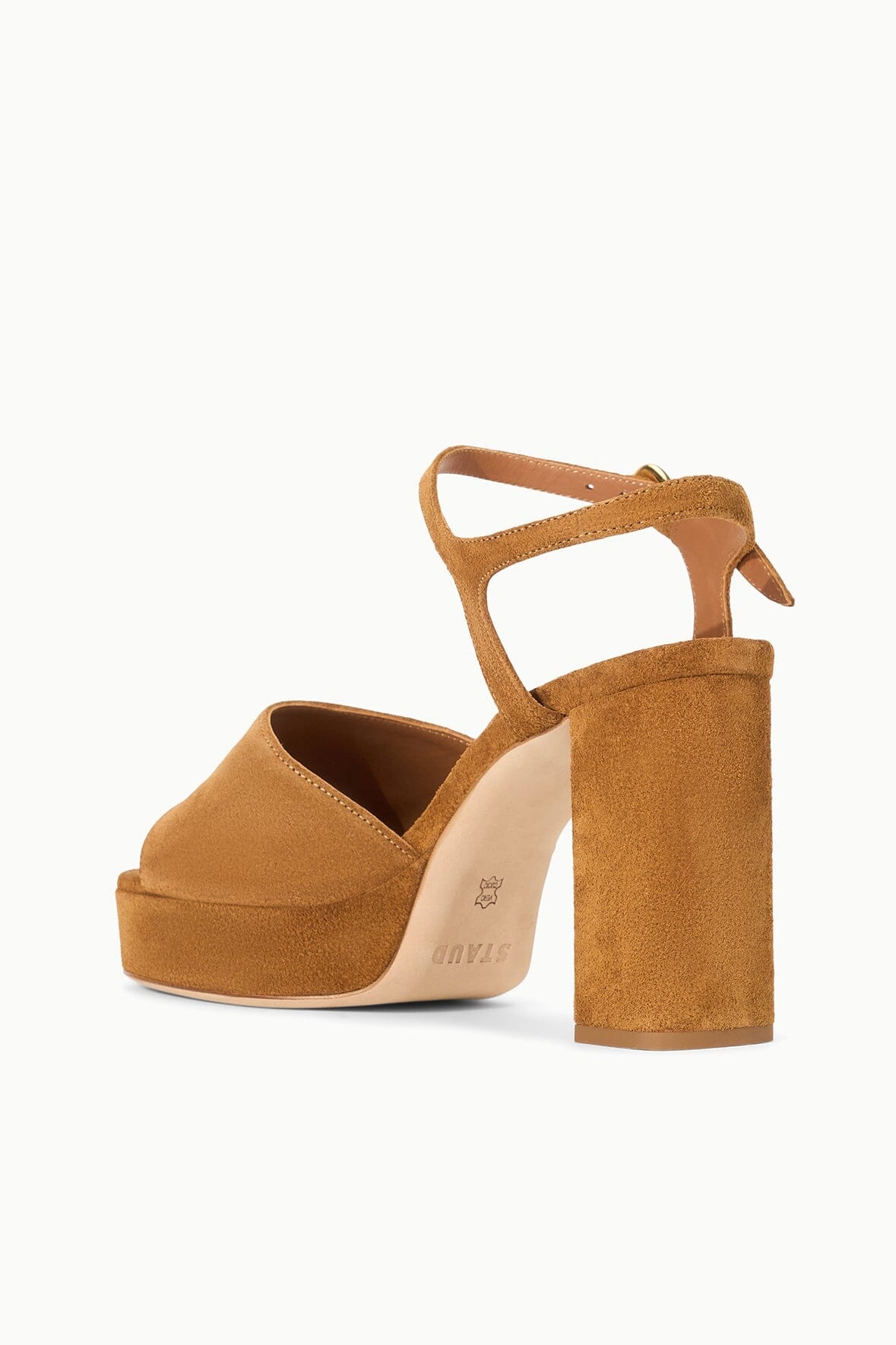 STAUD JODIE PLATFORM HEEL TAN - 4