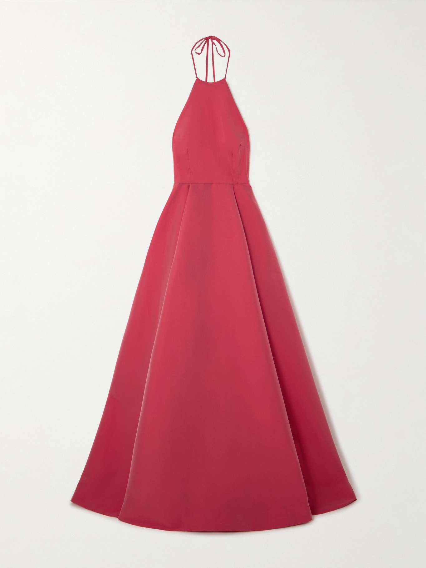 Delilah open-back taffeta halterneck gown - 1