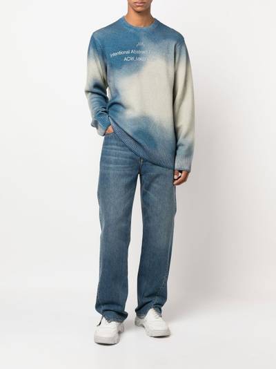 A-COLD-WALL* gradient-knit crew-neck jumper outlook