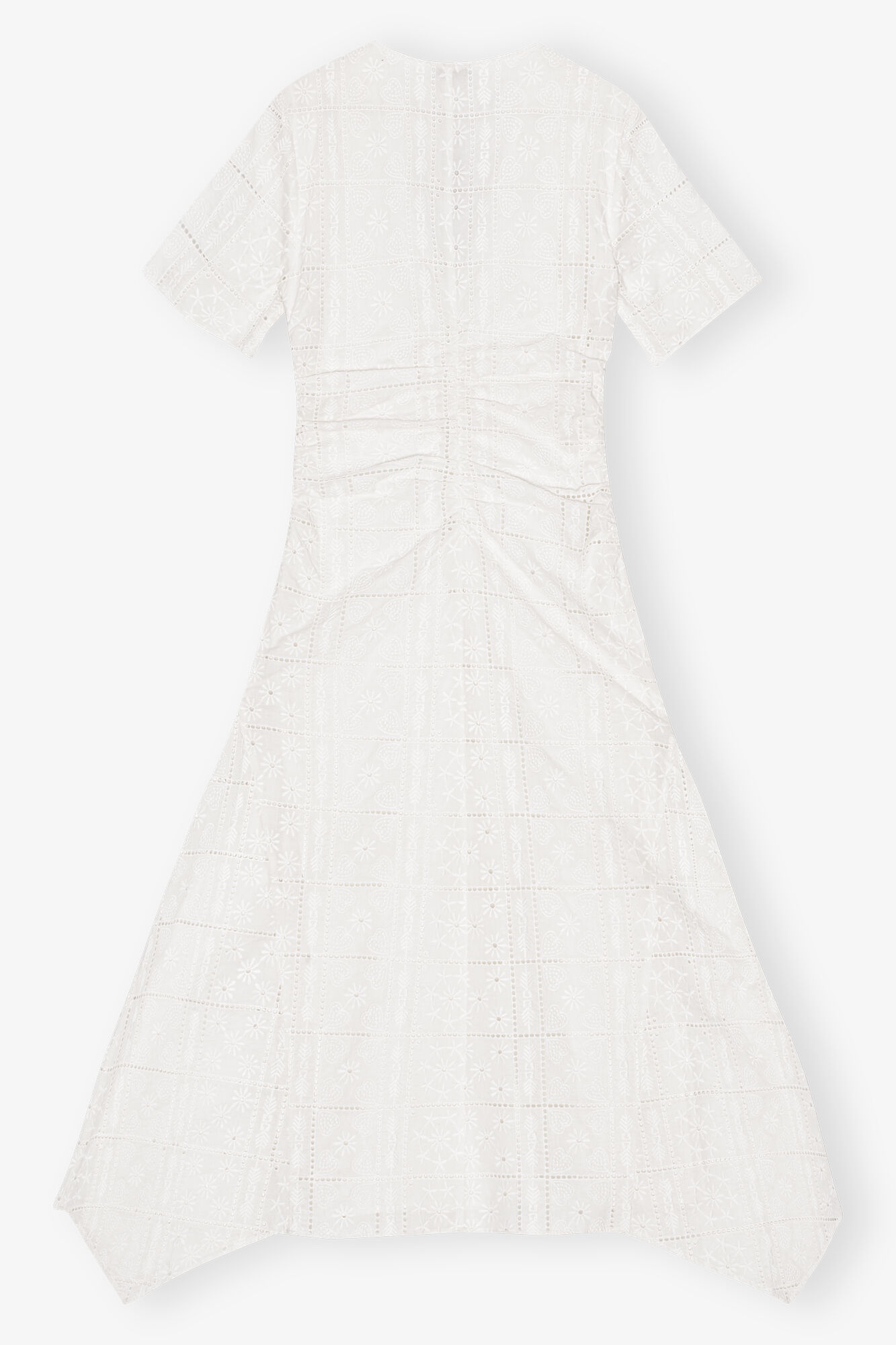 WHITE BRODERIE ANGLAISE LONG DRESS - 7