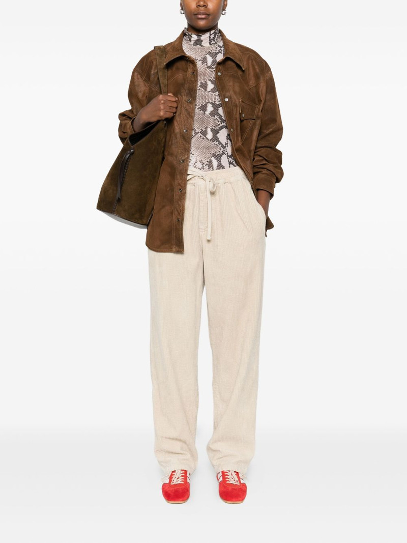 Isabel Marant drawstring corduroy straight trousers outlook