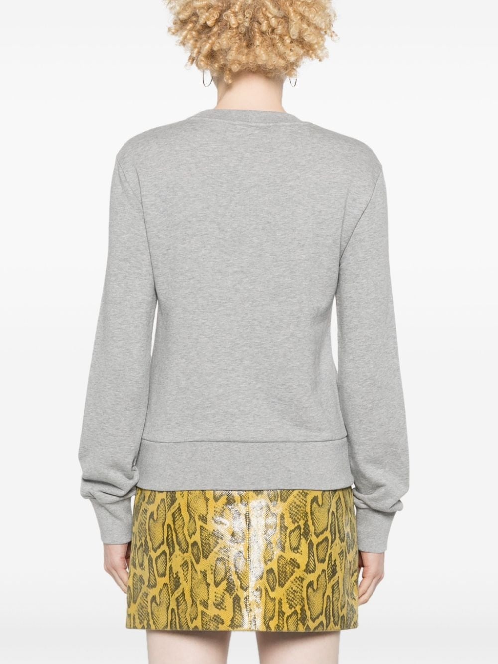 logo-embossed cotton sweatshirt - 4