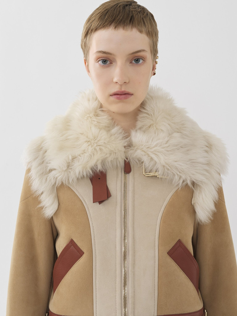Chloé PATCHWORK AVIATOR JACKET outlook