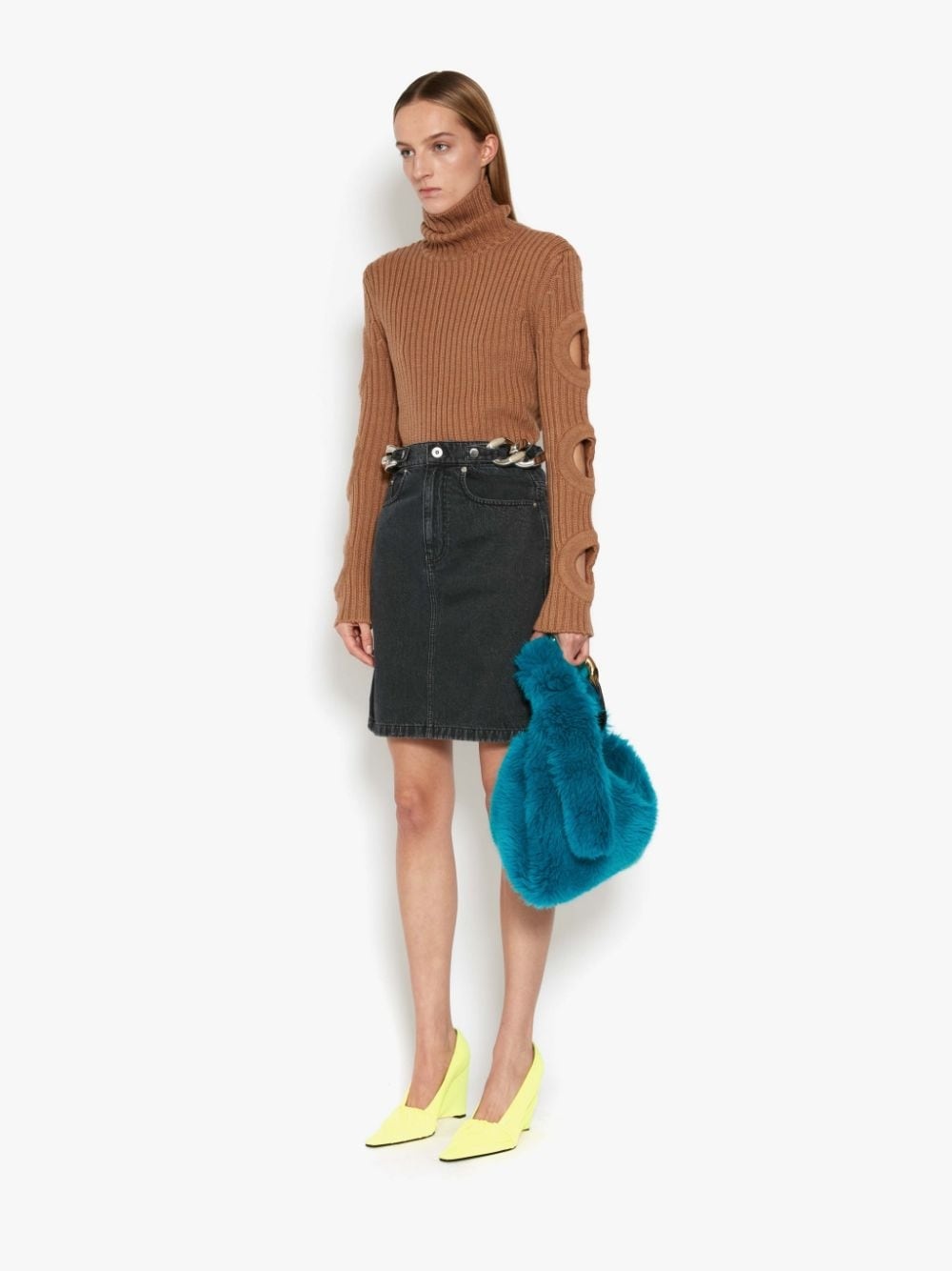 CUT OUT SLEEVE TURTLENECK JUMPER - 3
