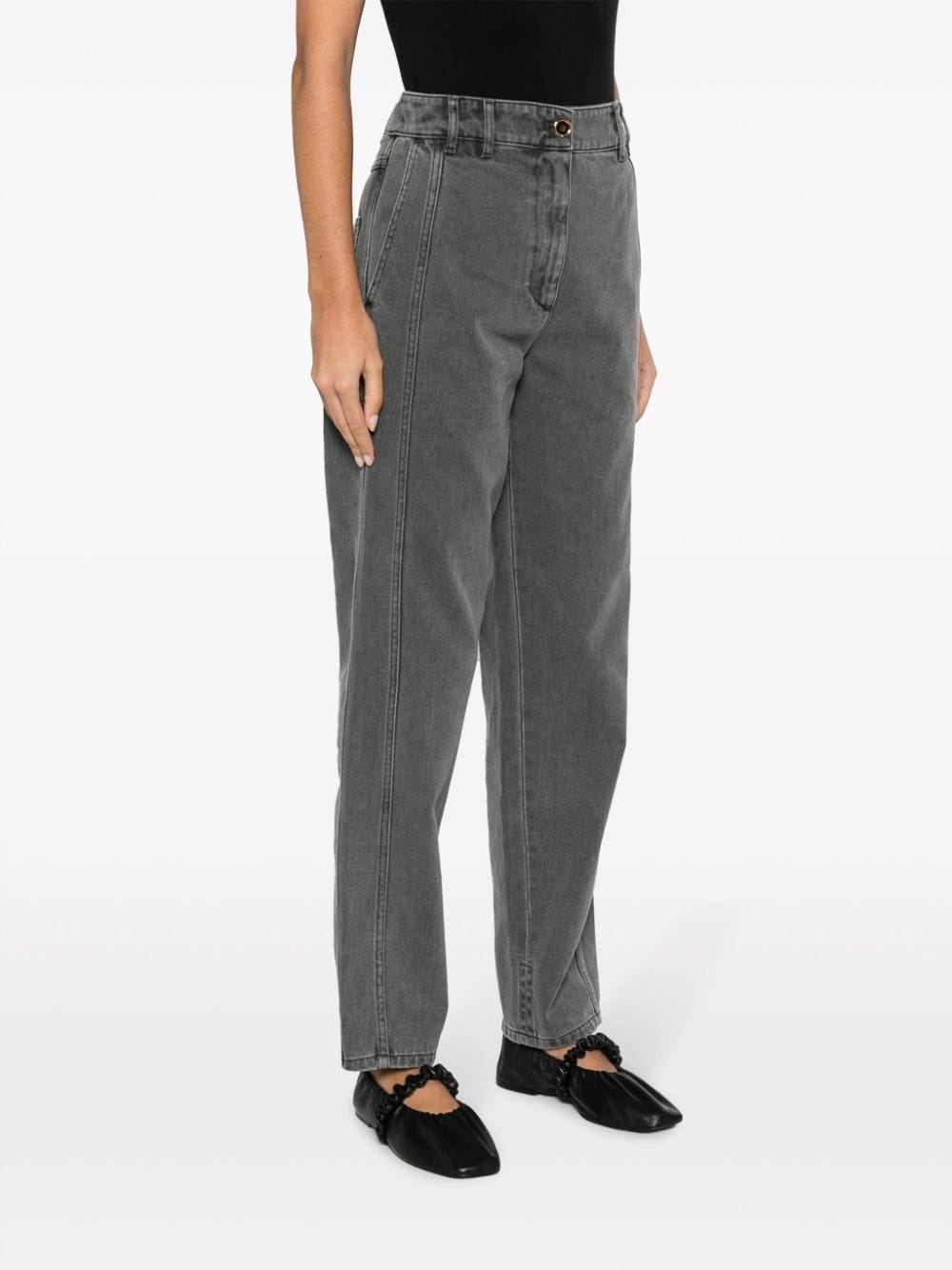 embroidered-logo straight-leg jeans - 3