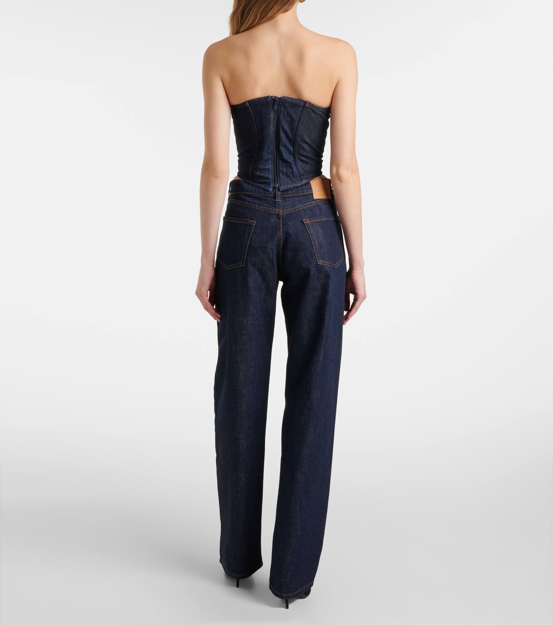 RE25 denim corset top - 3