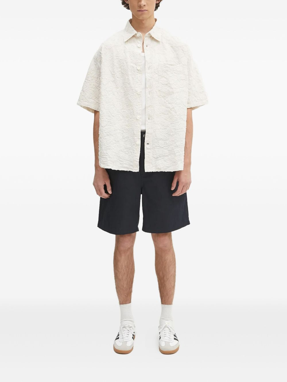elastic-waistband shorts - 2