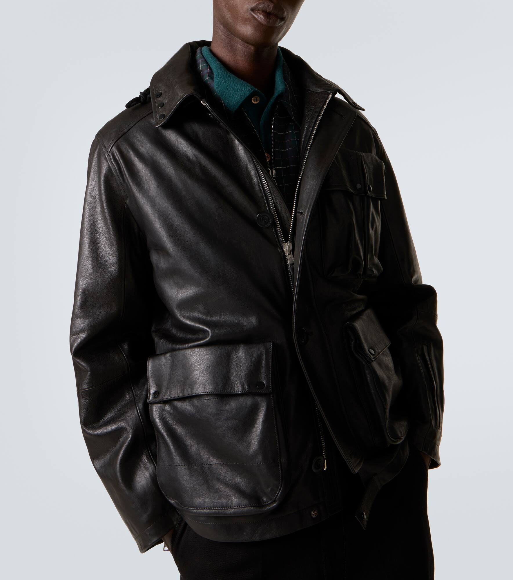 Lens leather jacket - 5