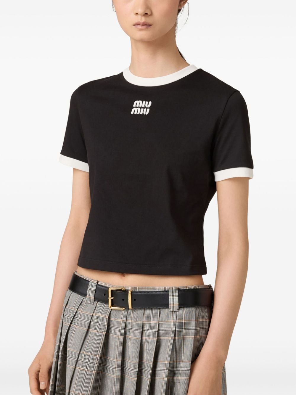 logo-embroidered T-shirt - 4