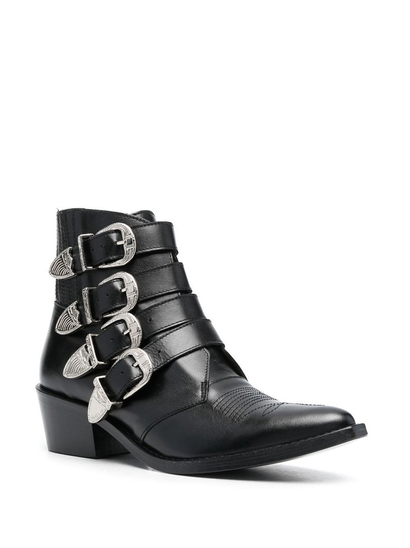 TOGA PULLA buckle-strap mid heel boots outlook